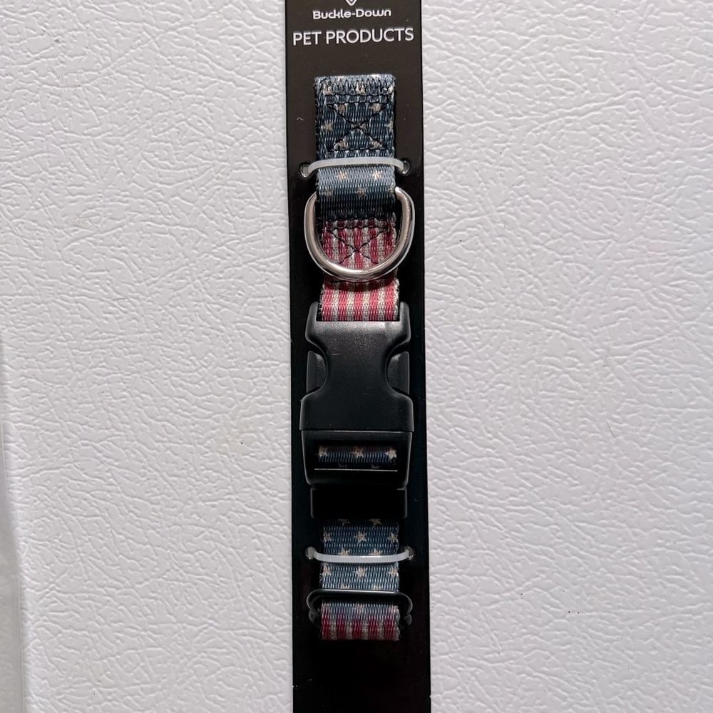 NWT American Flag Dog Collar, Size Small 9”-15”
